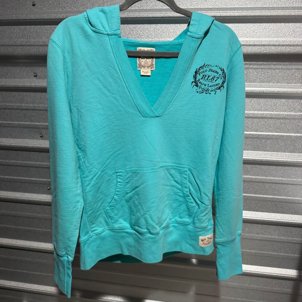 Vintage Polo Ralph Lauren polo jeans v neck hoodie